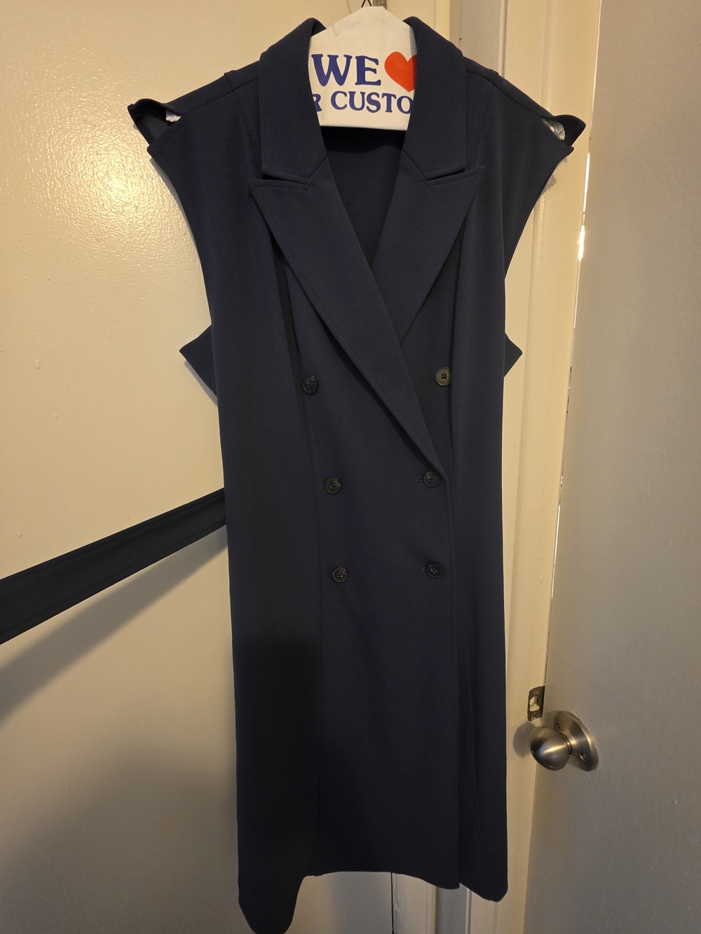 *like new* Calvin Klein Sleeveless Double-Breasted Navy Work Dress